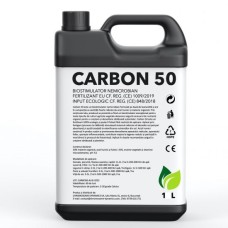 Fertilizant nemicrobian ecologic cu acizi humici și fulvici și materie organică, pentru toate culturile vegetale, CARBON 50, 1L