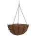 Ghiveci decorativ cu lant, rotund, nuca de cocos, 25X12