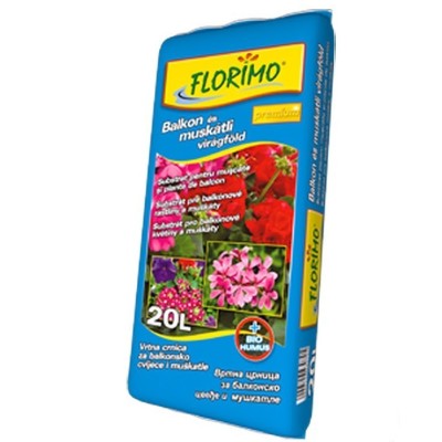 FLORIMO Pământ pentru mușcate și plante de balcon (pH 6,6 +-0,5)