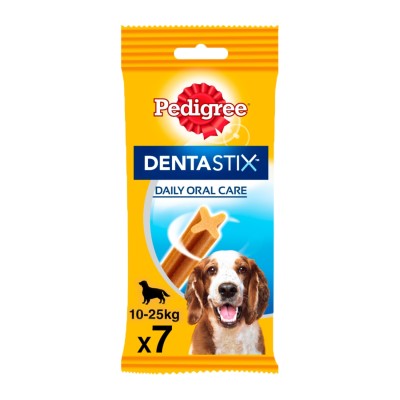 PEDIGREE DentaStix Daily Oral Care, recompense câini talie medie, batoane, 7buc PEDIGREE DentaStix Daily Oral Care, recompense câini talie medie, batoane, 7buc