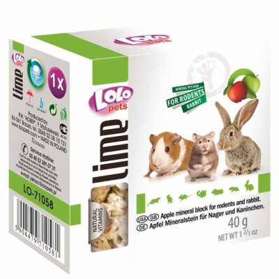 Bloc mineral cu aroma de mar pentru rozatoare, LoLo, 40g 