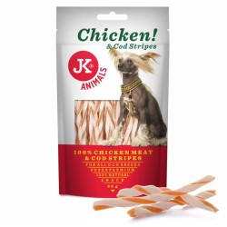 Recompense Pentru Caini, Fâșii Din Carne De Pui Cu Peste Cod, 80g