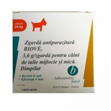 Zgarda antiparazitara pentru caini talie medie/mica, Biove